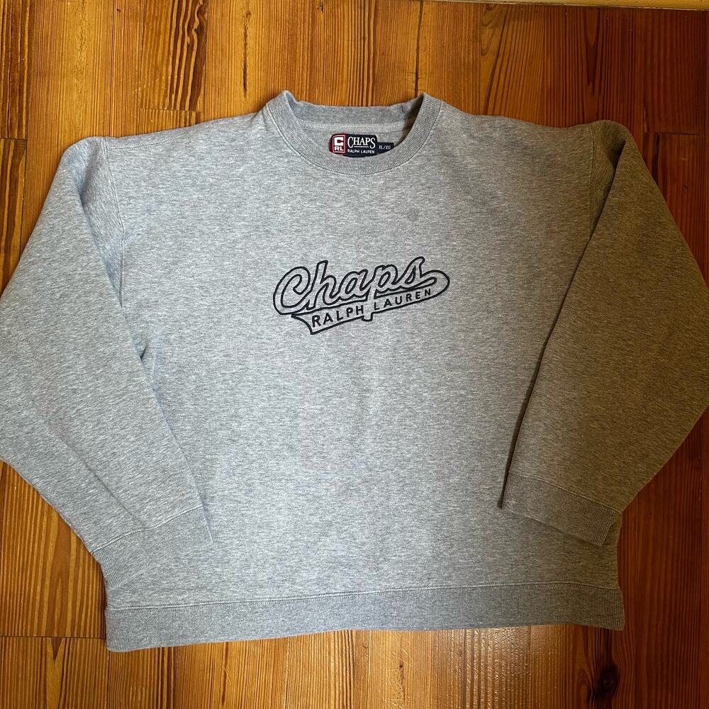 Chaps Ralph Lauren gray crew‎ neck sweatshirt SIZE XL